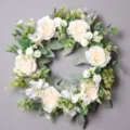 Artificial peony flower wreath silk floral garland for wedding home door wall decor main view - Peony Pattern