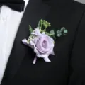 Elegante paarse roos trouw corsage voor bruidegom kostuum feest bloemendecoratie design - Corsage (stijl C)