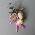 Elegante paarse kunstbloem boutonnière voor bruiloft bruidegom pak decoratie accessoires. - 8*12mm / Model A (corsage)