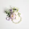 Elegant artificial flower wrist corsage with pearls, perfect for wedding and party wear. - 8*12mm / Style A (Wrist Corsage)