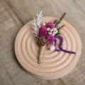 Handgemaakte droogbloem corsage natuurlijke rustieke bruid groom pak bloem accessoire - Stijl C (Met Broche) / 8*13cm