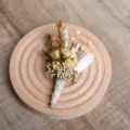Handgemaakte geconserveerde gedroogde bloem boutonnière, rustieke corsage voor bruiloft. - Stijl D (Met Broche) / 8*13cm