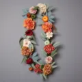 Autumn artificial pumpkin floral wreath hanging decoration for door and home decor - Vine / 1.8m