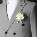 Witte roos bruiloft boutonniere corsage voor heren pak bruidegom zakelijke bijeenkomst feest decor - Stijl 1