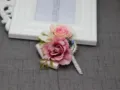 Elegante kunstmatige roze rozen corsage en boutonnière voor huwelijksgasten en bruidegoms. - 8*12mm / Lichtpaars