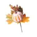 Kunstmatige herfst pompoen esdoornblad bes dennenappel tak voor Halloween krans decoratie - Stijl C