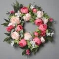 Ghirlanda di fiori artificiali in peonia di seta per porta d'ingresso decorazione murale - Tipo standard