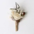 Handgemaakte gedroogde bloemen corsage, rustieke bruiloft speld voor bruidegom, natuurlijke stijl. - Stijl B