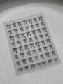 3D holographic bow nail stickers, glossy minimalist ribbon nail decals for women and girls. - Shell Light YT8455Te / Black
