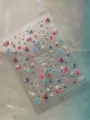 Summer ocean nail stickers 3D embossed shell starfish nail art decoration decals sheet - Crystal Diamond Silver Stamping YT8583