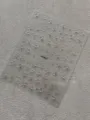Silver 3D embossed flower nail stickers, transparent adhesive sheet for manicure art decoration. - Silver Hot Stamping (YT8627)