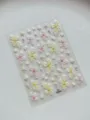 Translucent pearlescent flower nail stickers 3D butterfly shell starfish manicure decor - Transparent YT8900
