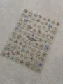 Metallic floral nail art stickers transparent adhesive decals with secret garden design. - Gold Hot Stamping (YT8628)