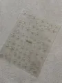 3D silver flower nail stickers, minimalist metallic floral nail art decals for DIY manicure. - Gold Hot Stamping (YT8629)