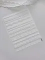 White embossed lace nail stickers, 3D hollow floral strips for DIY manicure design deco - Embossed YT8939