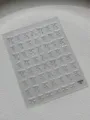 Pegatinas de uñas 3D con lazo holográfico, hoja de pegatinas de variante brillante minimalista. - Azul