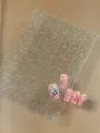Pegatinas de arte de uñas con corazones y juego de uñas postizas con lazo bonito - YT T-93
