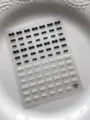 Pegatinas de uñas lazo lunares negro blanco 3D brillante mini bonito arte variante - Lunares