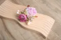 Artificial pink rose corsage wrist flower for wedding bridal party bridesmaid decoration. - Wrist Corsage / Light Purple