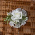 Mooie kunstmatige witte roos parelarmband polsbloem voor huwelijk bruidsmeisje corsage - Polscorsage / Wit
