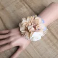 Artificial flower wedding wrist corsage bracelet for bride and bridesmaid party decoration. - Style H (Wrist Corsage)