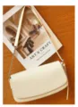Borsa a tracolla bianca elegante per donna, borsa chic con catena per l'uso quotidiano. - Bianco avorio