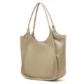 Borsa a spalla hobo in vera pelle da donna, grande capacità shopper borsa casual. - colore tè al latte