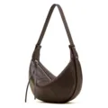 Borsa a tracolla marrone in vera pelle morbida borsa hobo elegante da donna quotidiana - Caffè