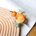 Halloween rose pumpkin boutonniere artificial flower brooch for party costume photo prop - Style B