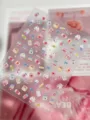 3D cute dessert nail art stickers, transparent sheet with sweet candy and cake designs. - Jelly YT8388Gd