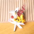 Artificial flower boutonniere corsage with white lily and yellow sunflower for wedding party. - Style H