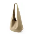 Borsa a spalla hobo minimal in pelle, grande capacità borsa tote quotidiana donna. - Albicocca