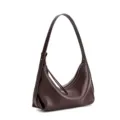 Borsa hobo marrone classica in pelle, elegante borsa a spalla casual per il lavoro quotidiano. - Apertura 30 fondo 24*11*14 cm / Caffè