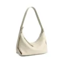 Borsa a tracolla hobo in vera pelle casual minimalista mezzaluna borsa sottoascellare - Apertura 30 fondo 24*11*14 cm / Bianco avorio