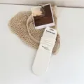 Mujeres calcetines apilables blancos sólidos algodón transpirable tubo medio moda casual - Talla única / Blanco Liso