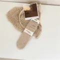 Calcetines apilados de color liso y transpirables para mujer, de algodón suave y cómodo. - Talla única / Avena liso