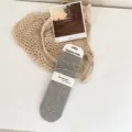 Calcetines grises mujer algodon transpirable suave estilo coreano casual moda calcetin - Talla única / Gris Claro Liso