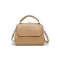 Borsa a mano in pelle cachi da donna elegante borsa a tracolla borsa a spalla chic - Albicocca