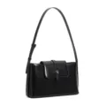 Borsa a spalla donna in vera pelle stile minimalista moda casual elegante sotto braccio - 26*7*15cm / Nero