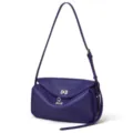 Borsa a tracolla in pelle viola elegante borsetta da donna per uso quotidiano casual - Viola