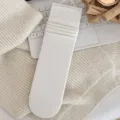 Calcetines acanalados de color sólido para mujer de alta calidad, estilo otoñal diario. - Blanco