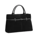 Borsa Tote In Pelle Scamosciata Nera Grande Capacita Borsa Casual Da Donna SKU - Nero