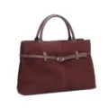 Large suede tote bag burgundy leather shoulder bag casual commuting handbag for women - Wine Purple