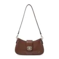 Borsa a tracolla in pelle marrone, elegante borsa vintage sotto le braccia per donna. - 26*5,5*14 cm / Colore caramello