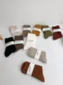 Calcetines de tubo medio de algodón liso otoño invierno serie meillard varios colores disponibles - Talla única / Negro