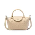Borsa a Tracolla in Pelle Intrecciata Beige Mini Borsetta con Manico Elegante per Donna - Bianco avorio