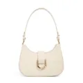 Borsa a spalla baguette in pelle bianca crema da donna, elegante borsa minimalista. - Bianco Latte