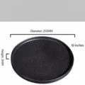 Μαύρο στρογγυλό κεραμικό πιάτο 10 ιντσών 255mm μοντέρνα ποιοτικά σερβίτσια παραλλαγή - Πιάτο Μπριζόλας / 10" / Μαύρο