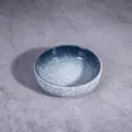 Bol rond en céramique japonaise pour sauce soja, vinaigre et apéritifs. Vaisselle de table. - Petit plat rond de 3,5 pouces / Bleu royal
