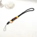 Adjustable handmade braided phone lanyard and wrist strap, durable keychain strap for keys and phone. - Long Rope / Black/Brown